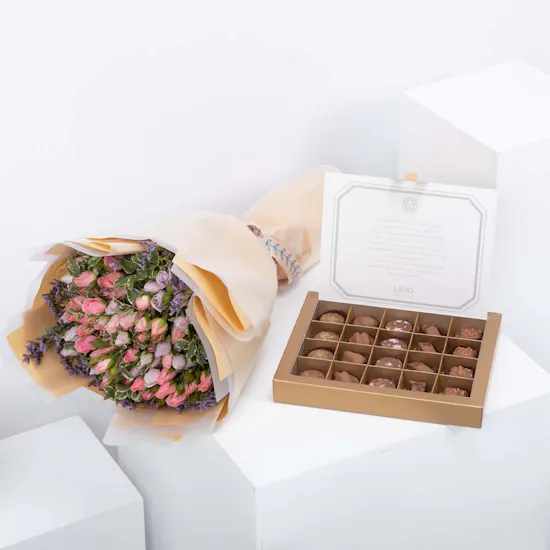 Baby Roses with Levo Chocolate