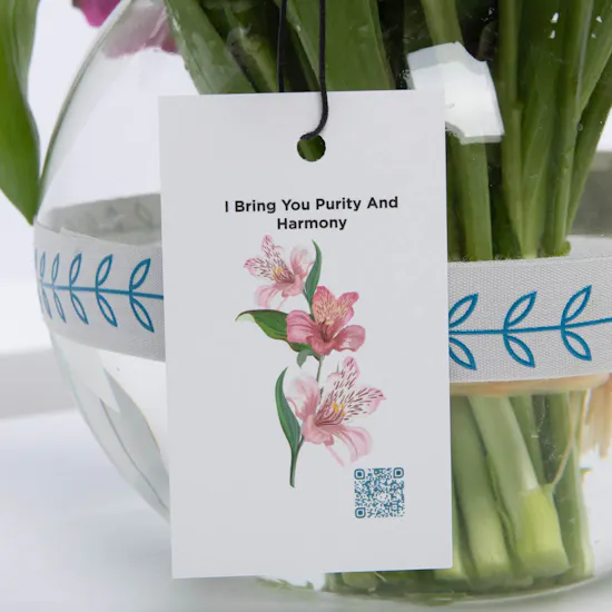 Pisces In Purple | White Tulip & Purple Alstroemeria
