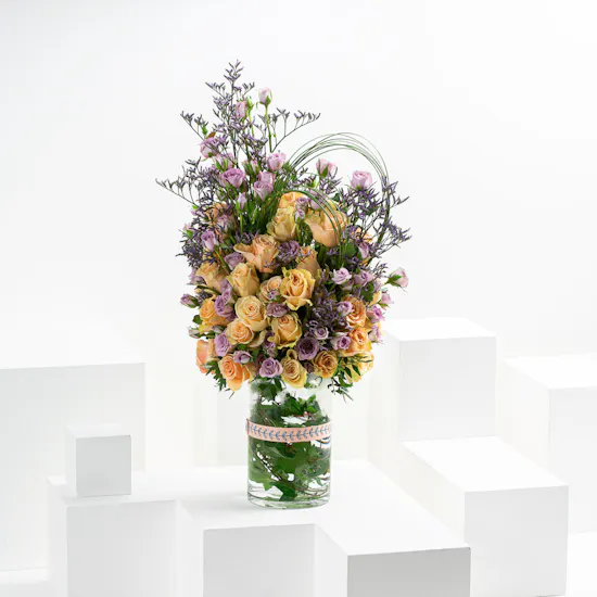 Pastel Blossoms | Glass Vase