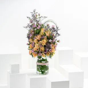Pastel Blossoms | Glass Vase Pastel Blossoms | Glass Vase