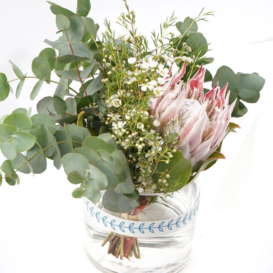 Pretty Protea |  Glass Vase 2