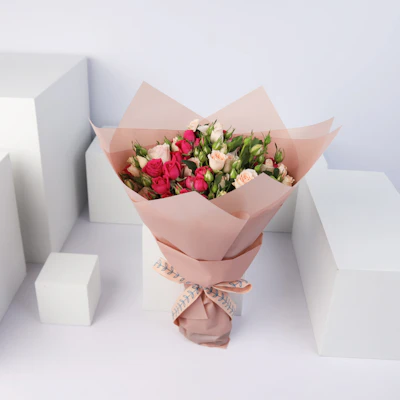 20 Baby Roses | Brown Wrapping 20 Baby Roses | Brown Wrapping