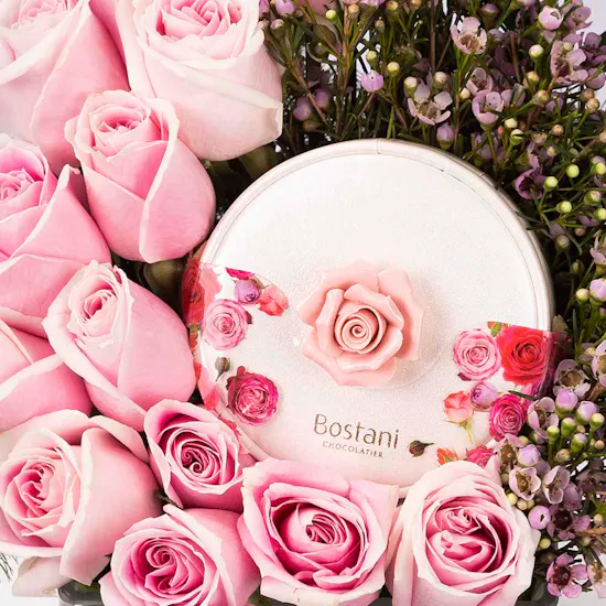 Bostani Chocolates Box | Pink Roses