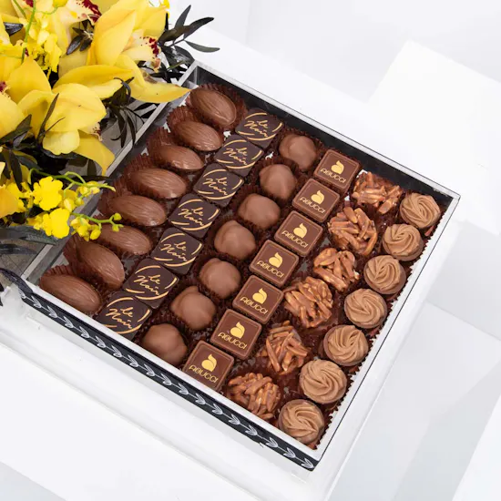 Abucci Chocolate with Yellow Cymbidium