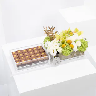 Abucci Chocolate Tray with Flowers