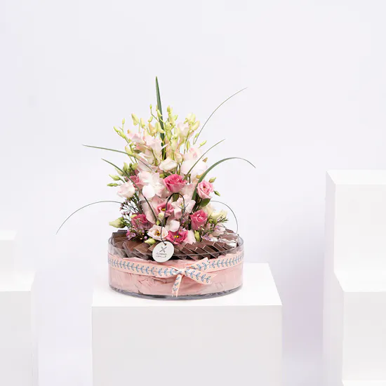 Pink Garden Tray | Chocolate