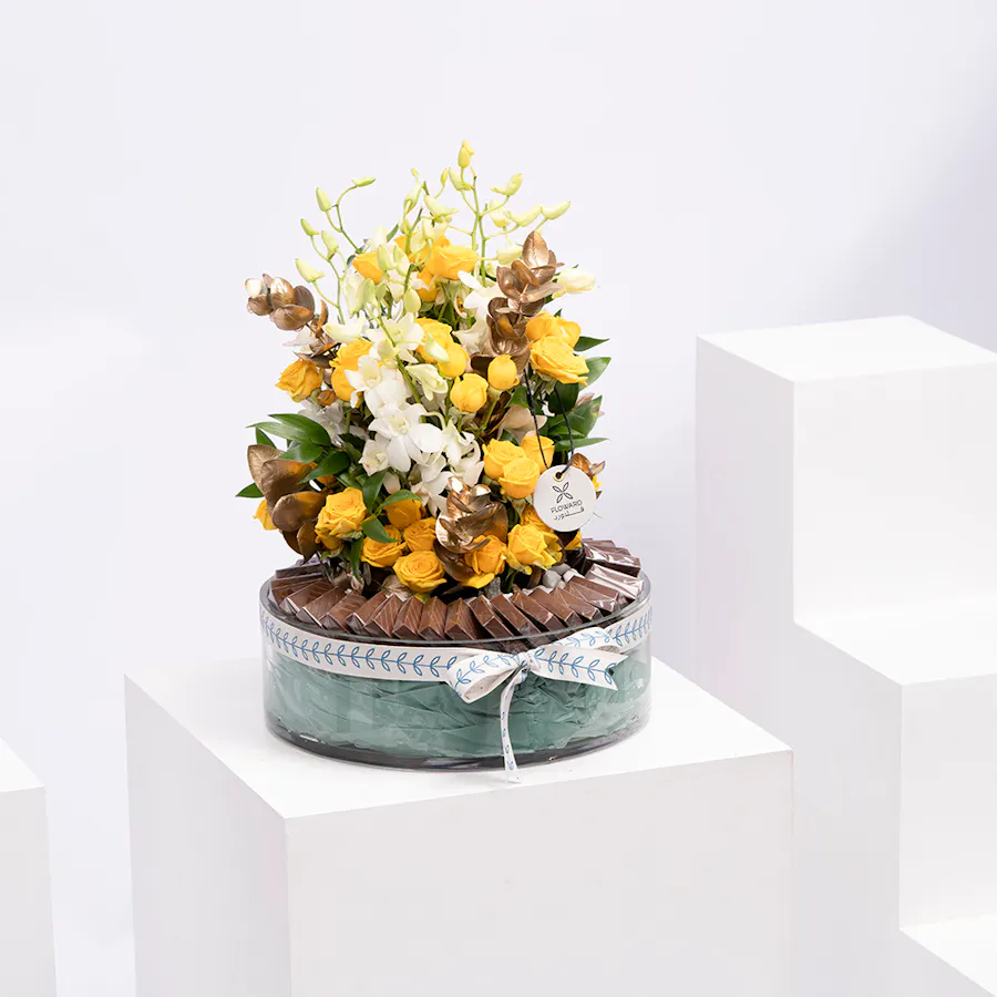 Light Yellow Flowers & Chocolate  2