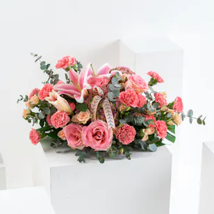 Pink Tray Bouquet
