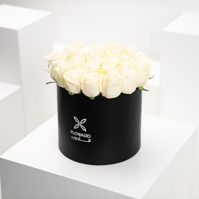 40 White Roses | Black Box
