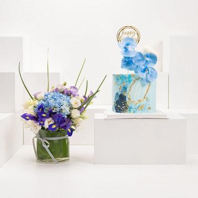 Blue Orchid Cake