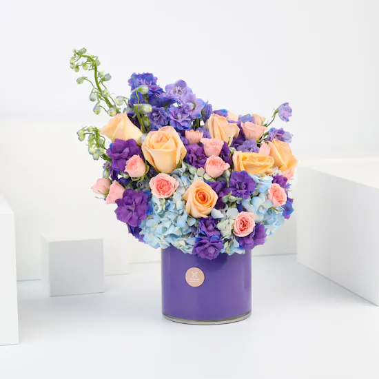 Amethyst Sunset | Cylinder Vase