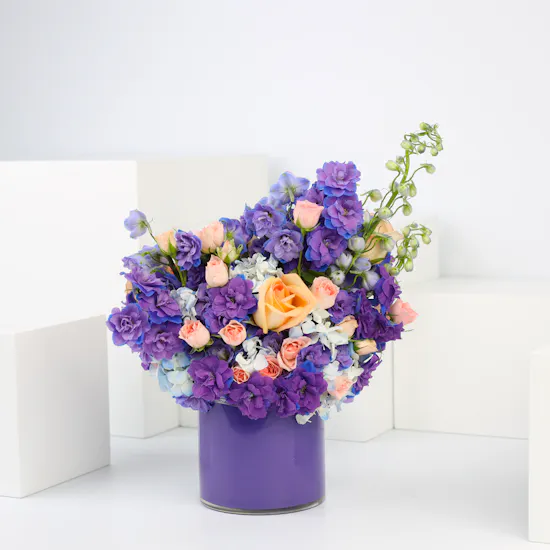 Amethyst Sunset | Cylinder Vase
