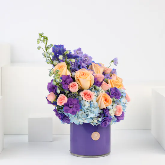 Amethyst Sunset | Cylinder Vase