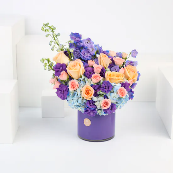 Amethyst Sunset | Cylinder Vase