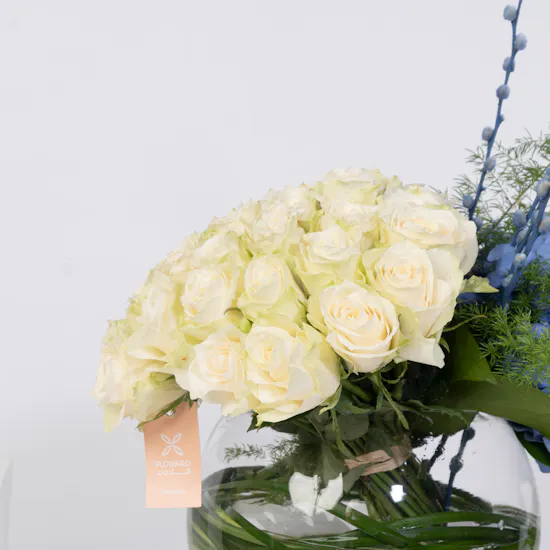 White & Blue | Glass Vase