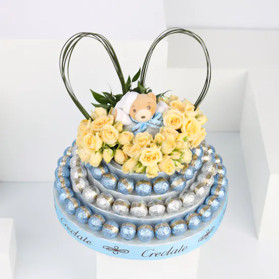 Creolate Baby Boy Small Praline Tower | Baby Roses