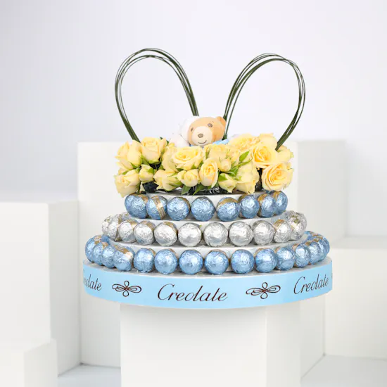 Creolate Baby Boy Small Praline Tower | Baby Roses