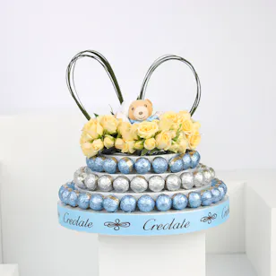 Creolate Baby Boy Small Praline Tower | Baby Roses