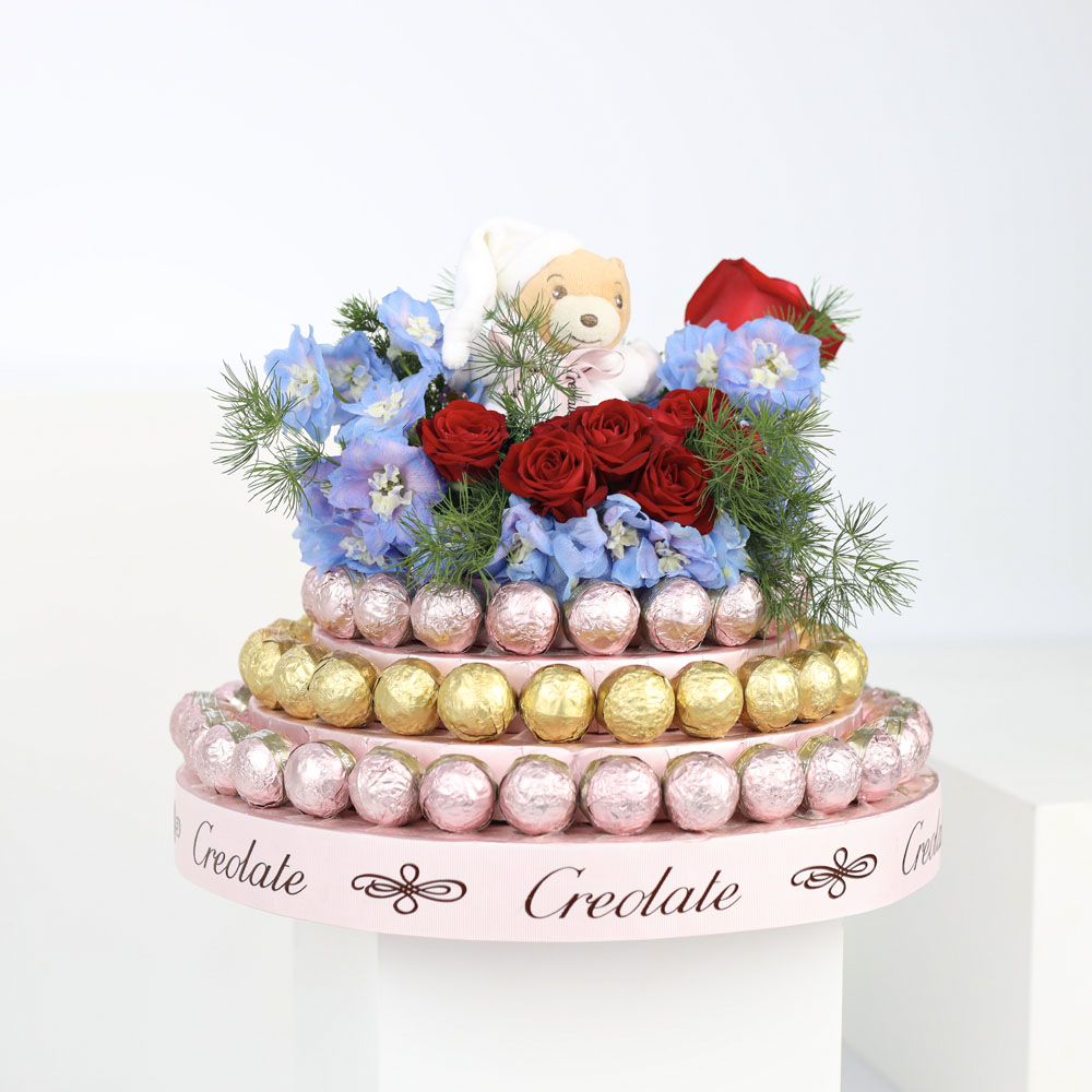 Creolate - It’s a girl! Praline Chocolate Tower