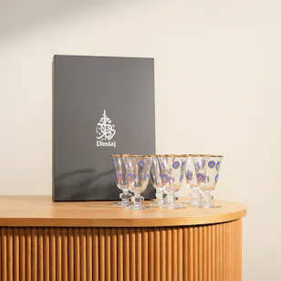 Dimlaj Gold Charm Glass Stemware Set