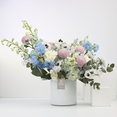 Blue & Pink arrangement | Ceramic Vase