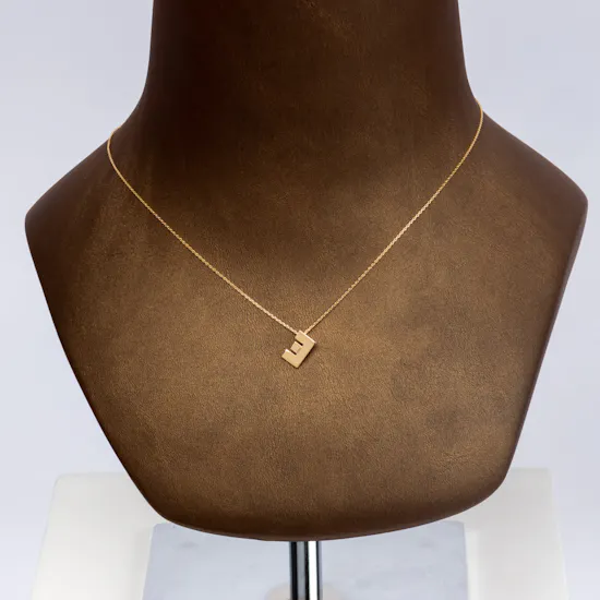 Midad Letter Noon Necklace | 18 k Gold