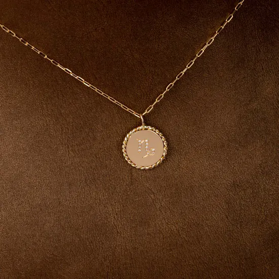 Midad Capricornus Necklace |18k Gold | with Dimonds