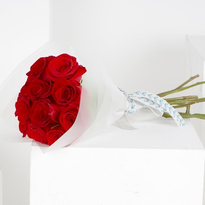 12 Red Roses Hand Bouquet VI