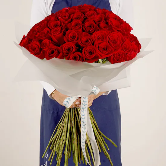 100 Roses | White Wrap