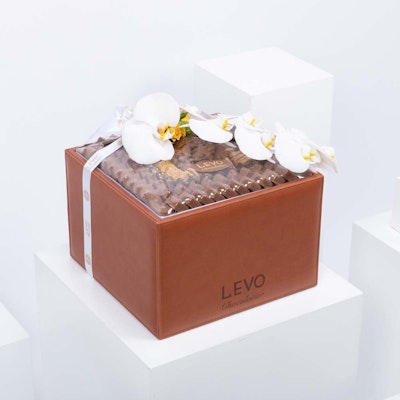 Levo Chocolate with Delicate Orchids