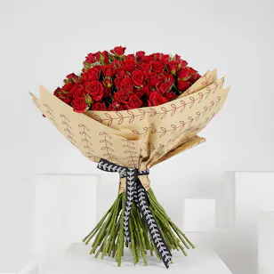 100 Red Baby Roses Hand Bouquet IV