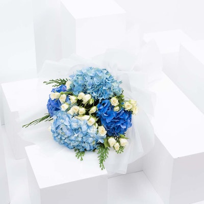 Blue Sky Bouquet | White Wrap