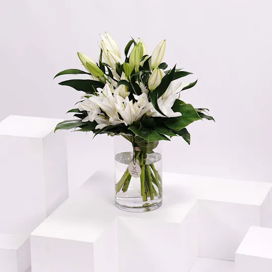 Cool White Lilies