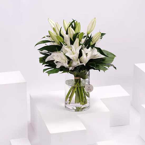 Cool White Lilies