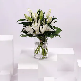 Cool White Lilies
