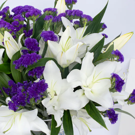 Magnificent Lilies | Glass Vase