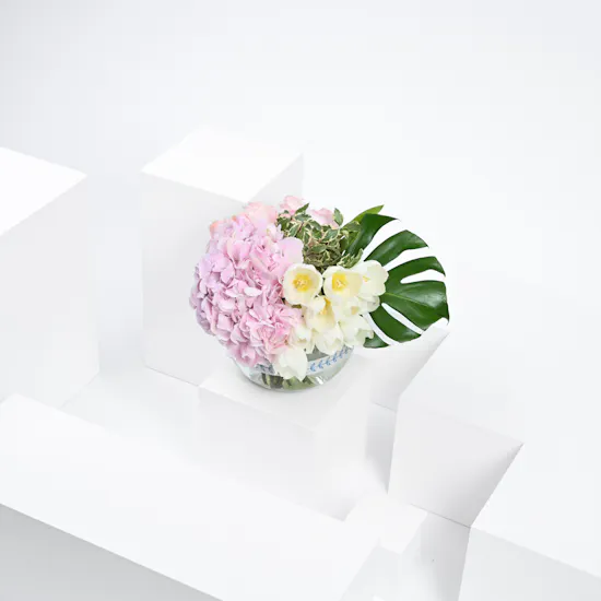Pink & White | Glass Bowl