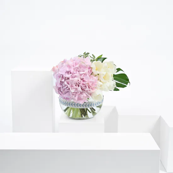 Pink & White | Glass Bowl