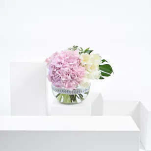 Pink & White | Glass Bowl 