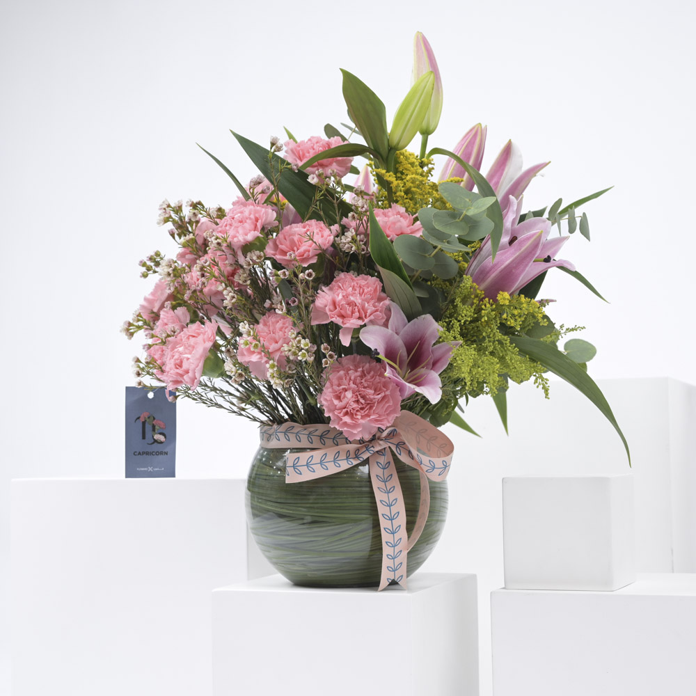 الزهور العاطفية | فازة دائرية