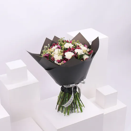 Carnation & Alstroemeria Wrapping Bouquet