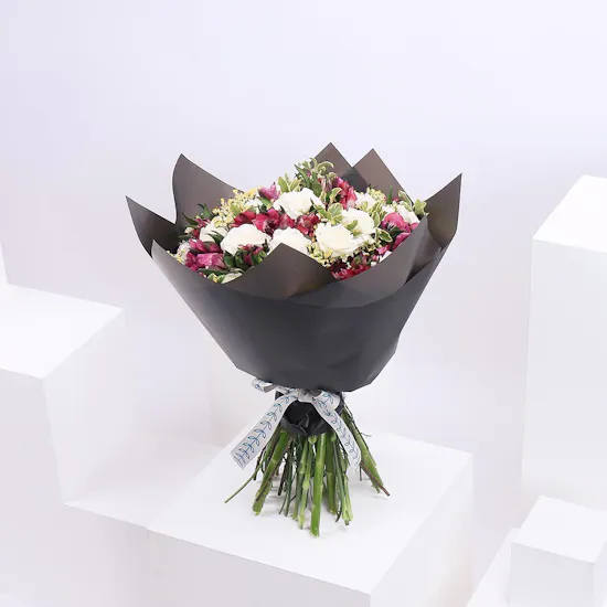 Carnation & Alstroemeria Wrapping Bouquet