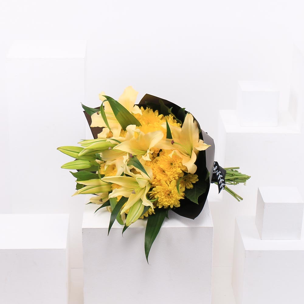 10 كريسانس اصفر | باقة يد