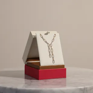 L'azurde Diamond And Gold Links Necklace