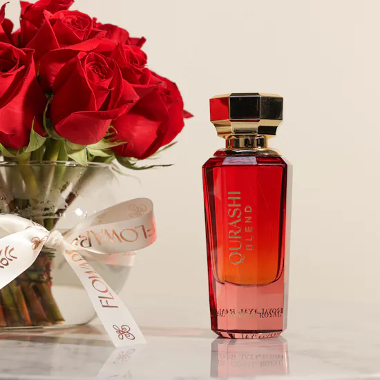 Abdul Samad Al Qurashi Qurashi Blend Royal | Blissful Red Roses Vase