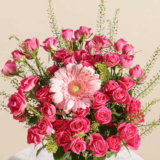 Pink Sunshine Flower Vase