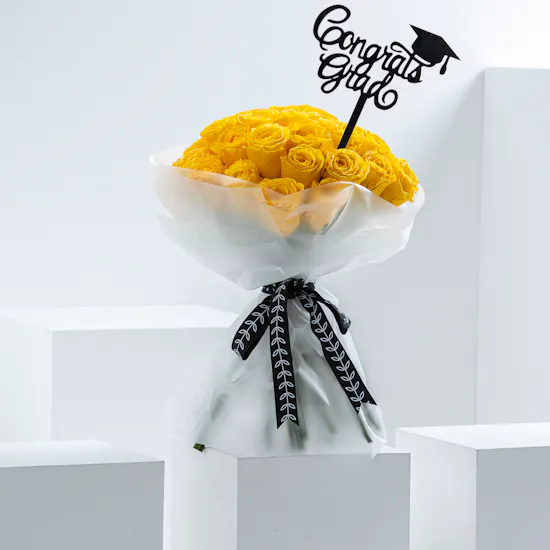 Congats Grad | Yellow Roses