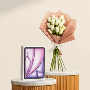Apple 11-inch Wi-Fi 128GB Purple iPad Air | Soft Majesty Flowers
