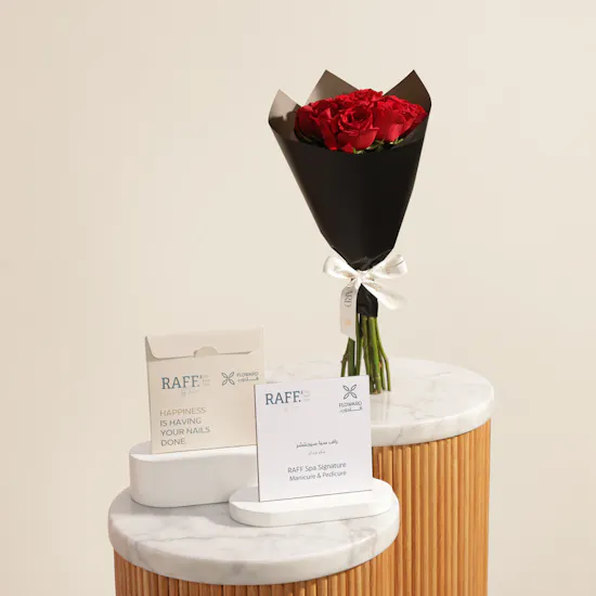 Raff by Paris Spa Signature Manicure and Pedicure Gift Voucher | Starlit Petals Flower Bouquet