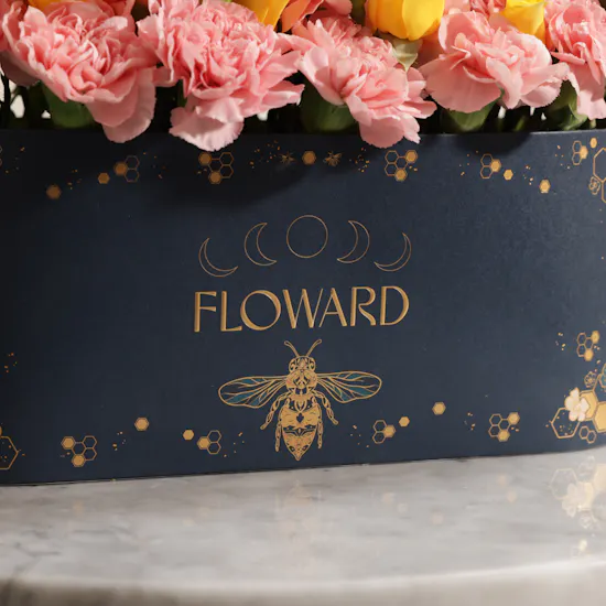 Golden Charm Flowers Box